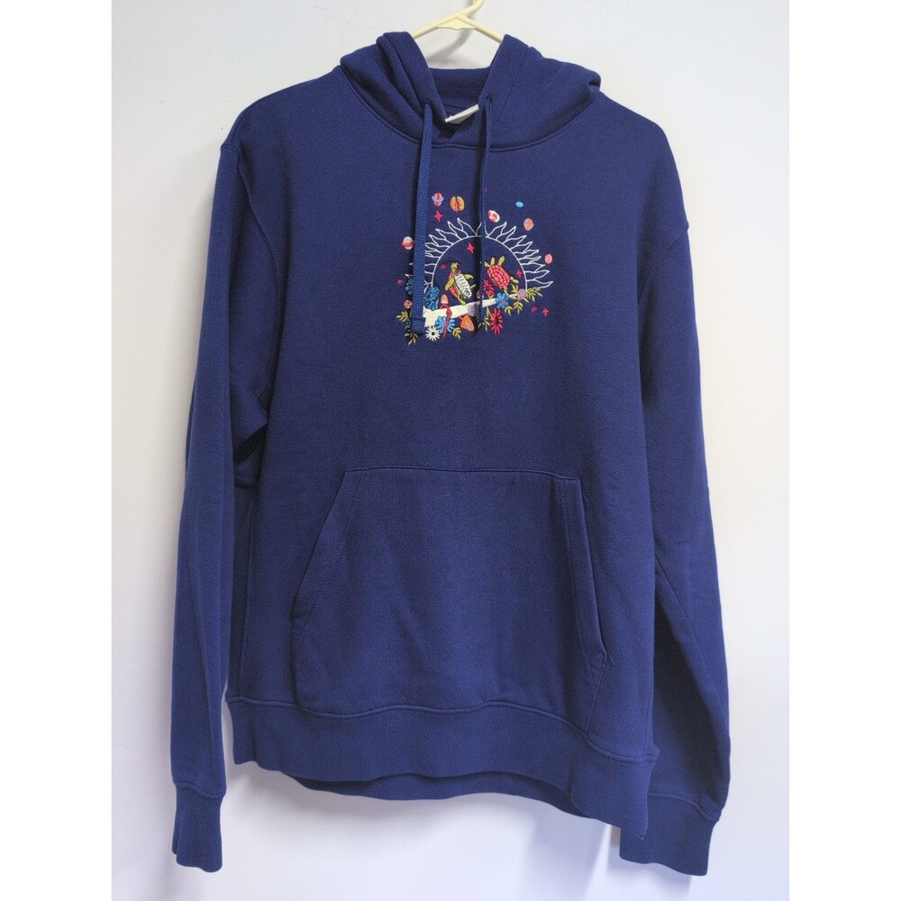 Nike Fleece Embroidered Hoodie Trippy Turtle Blue Size M